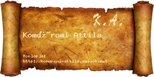 Komáromi Attila névjegykártya