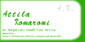 attila komaromi business card